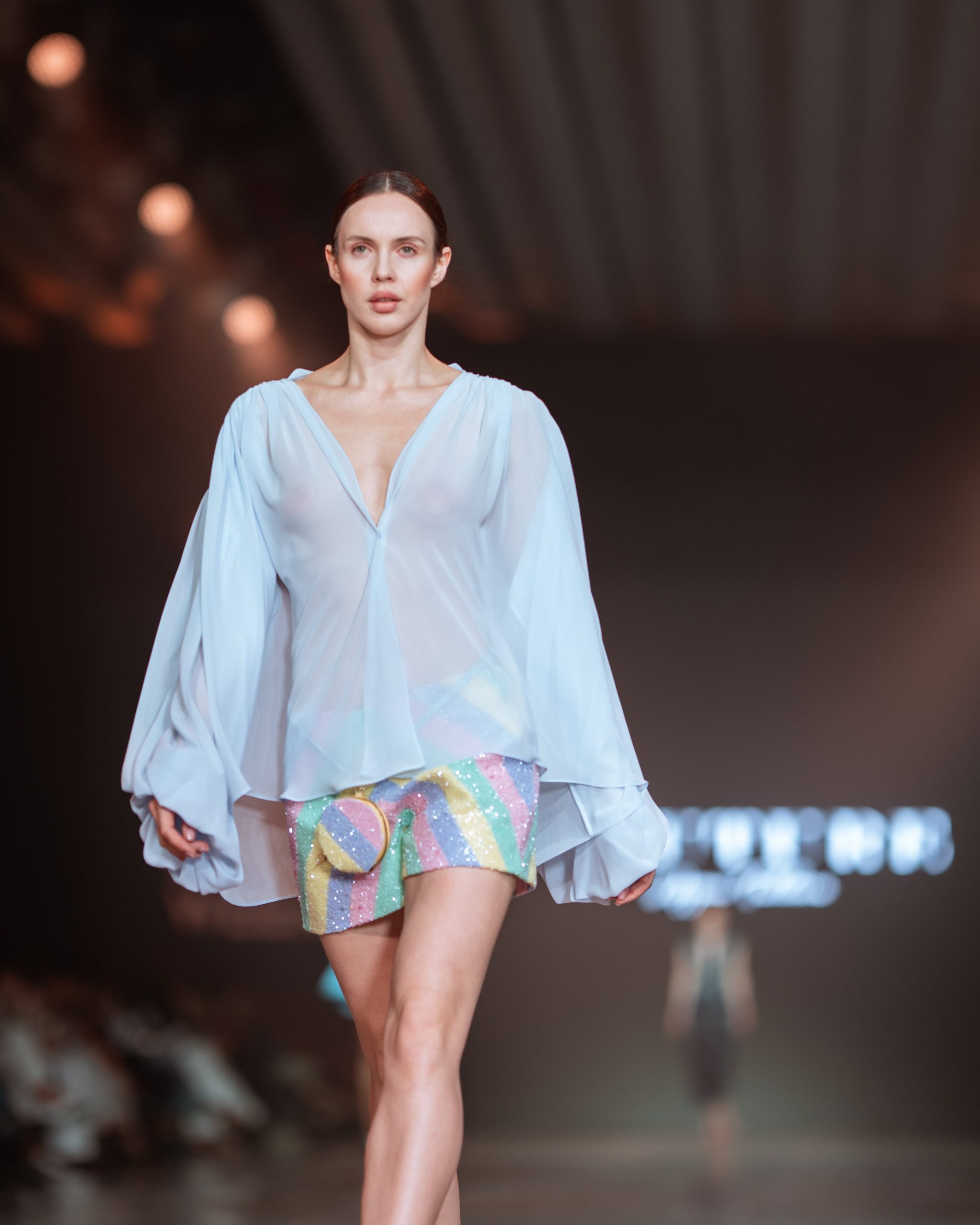 Celestial Set – Sheer Summer Outfit with Pastel Sparkle Shorts